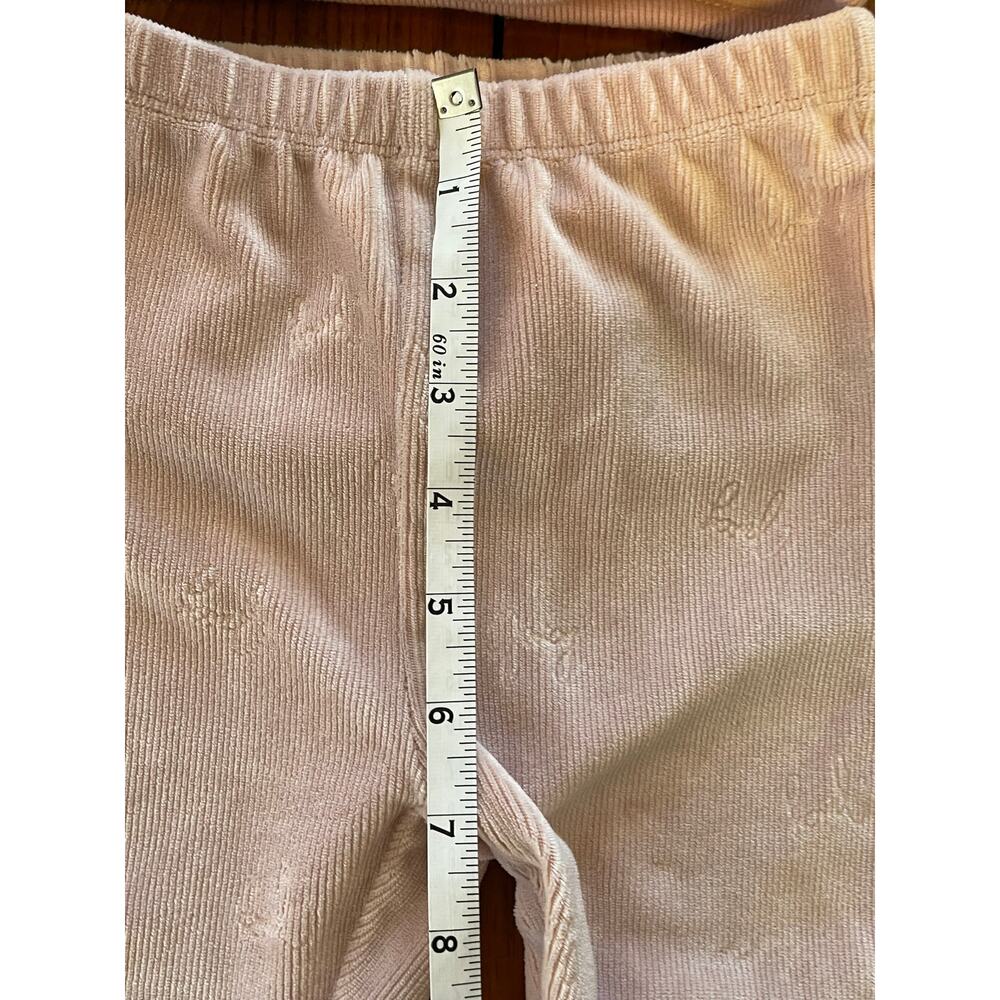Juicy Couture Kids 12 M ​Baby Girls 2 Piece Logo Velour Jogger Set Pink Stretch - Picture 10 of 15